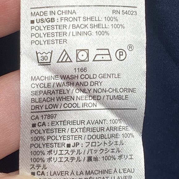 Banana Republic Tank Top Womens Large Navy Blue Red Floral Lace Sleeveless Shirt - Picture 6 of 7